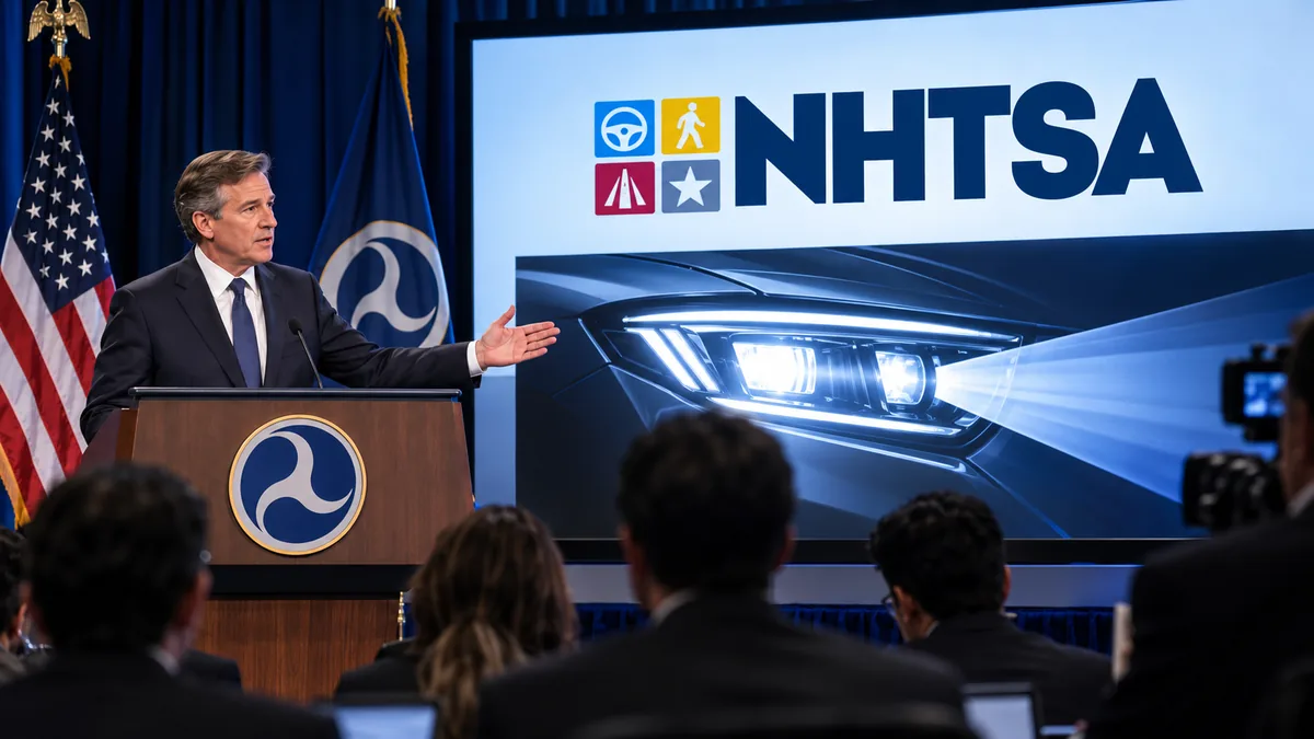 협의 규칙 제정 절차를 설명하는 NHTSA 관계자 이미지