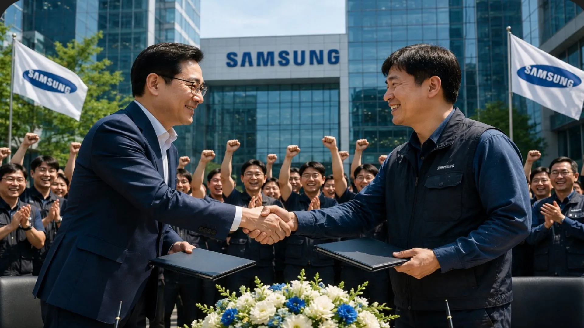 총파업 문턱서 극적 타결... 삼성전자 노사 밤샘 협상 끝 합의